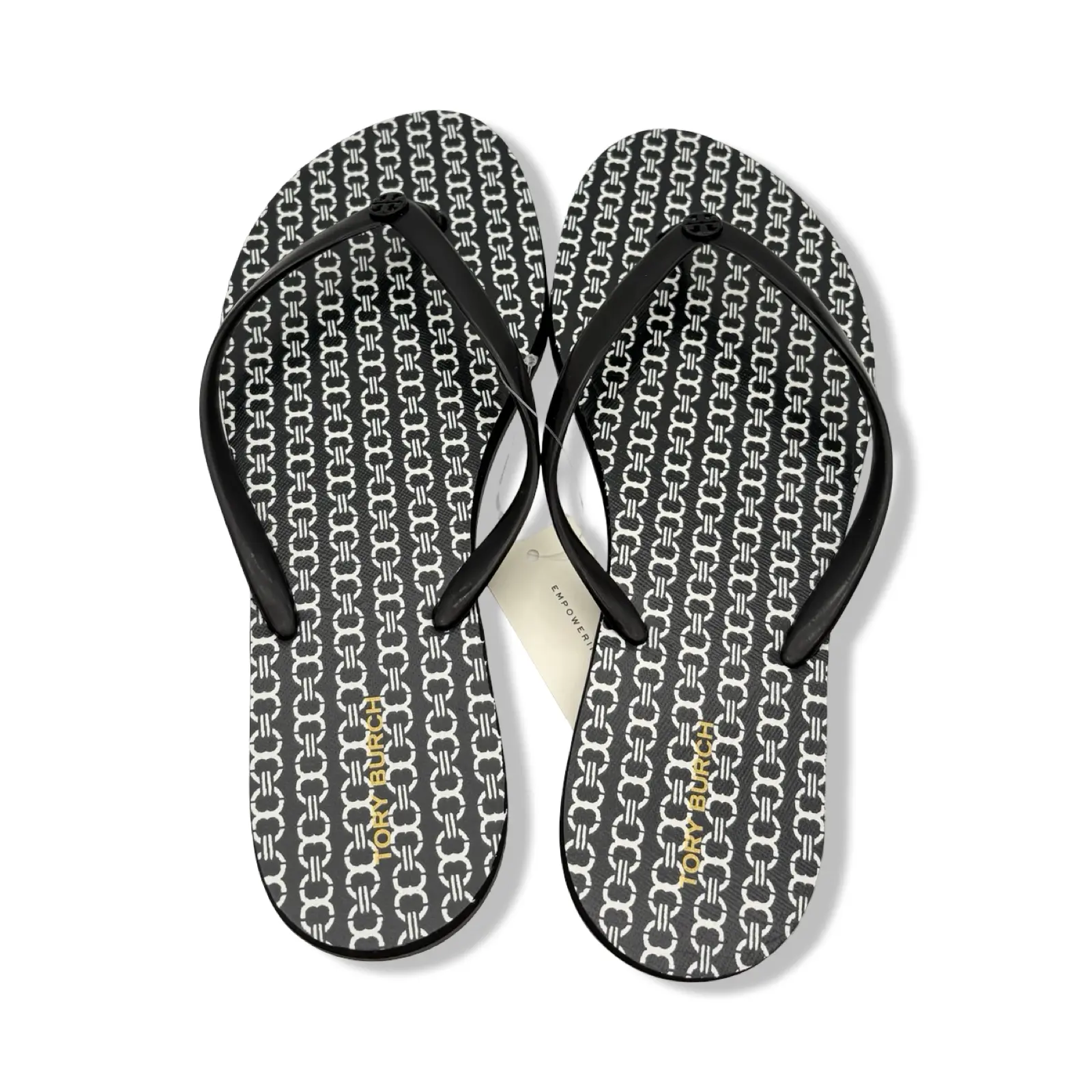 Pre-Owned Tory Burch Women's Chelsea Flip Flop Sandals (Black Gemini Link)