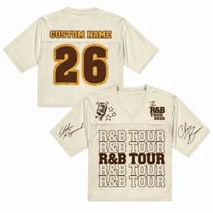 <SHIP FROM US> Custom Name Number R&B Tour Style Jersey Shirt 3D Printed Music Graphic Unisex Oversized Tee Streetwear Concert Outfit Gift Idea