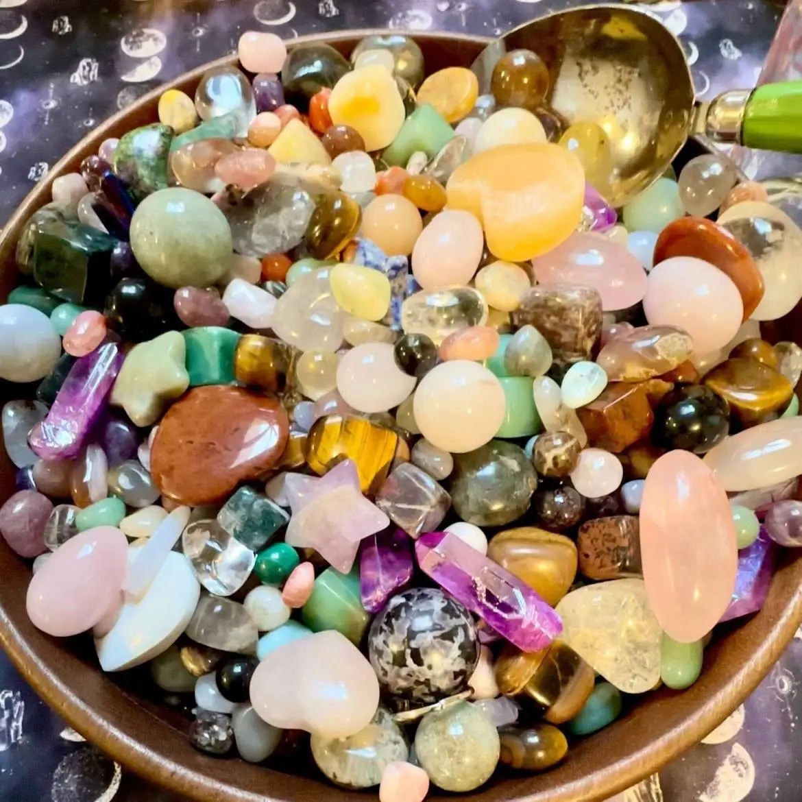 Charged bundle of mini crystals and things