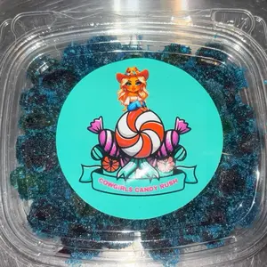Cowgirls Candy Rush Blueberry Blue Raspberry Sweet/Sour Gushies Snack