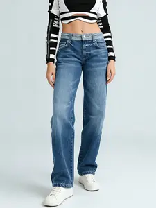 Women's Wide Leg Jeans High Waisted Flare Jeans Stretchy Bootcut Denim Pants Vintage Trendy Wide Leg High Waisted Boyfriend Jeans