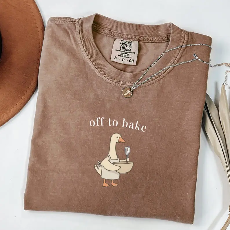 Comfort Colors® Funny Baking Goose Shirt, Baking Mom Shirt, Baker Gift, Baking Mothers Day Gift, Cute Baker Tee, Grandma Baking Sweatshirt