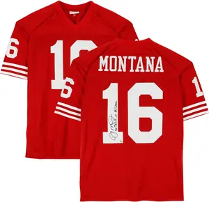 Joe Montana San Francisco 49ers Autographed Mitchell and Ness Red Authentic Jersey with Multiple Inscriptions - Limited Edition of 10 - Fanatics Authentic Certified