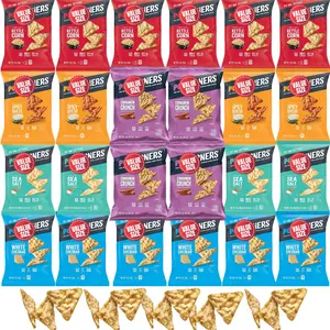 Snacks Gluten Free Chips, 5 Flavor Variety 28 Count 1 oz Bags Packaged By Doomi, Individual Snack Bags in Sea Salt, White Cheddar, Sweet Salty, Cinnamon Crunch and Spicy Queso Flavors LowCalorie Popcorn Chips for Snacking Care Packages Parti