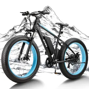 ZNH 26'' Fat Tire Electric Bike for Adults,1000W Peak Powerful Brushless Motor,Electric Mountain Bike w 48v 13ah Removable Battery,Max 20mph Snow Bike for Men,UL2849,Black