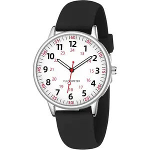 Nurse Watch for Women Waterproof Analog Silicone Watch with Second Hand Nursing Watch