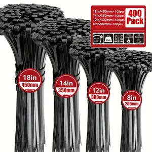 400-Piece nylon universal cable tie buckle self-locking nylon zipper tie bracket new product -