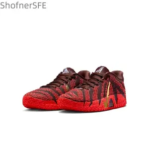 ShofnerSFE Red Retro Anti-Slip Wear-Resistant Basketball Shoes for Men and Women