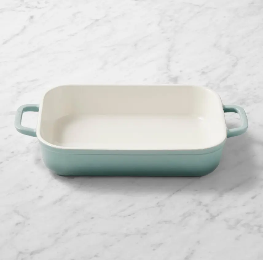 Le Creuset San Francisco Stoneware Rectangle Baking Dish, 4-Qt., Sea Salt