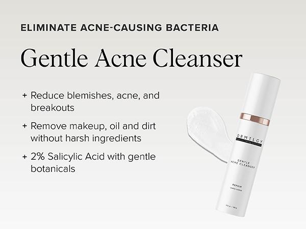 DRMTLGY Gentle Acne Cleanser 6.9 oz with 2% Salicylic Acid Facial Skincare