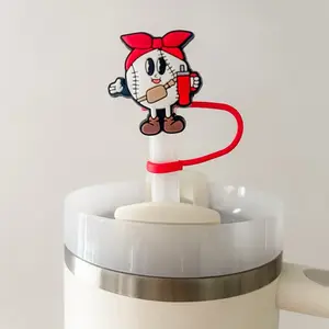 Boujee Sports Basketball Mom Baseball Mom Soccer Mom Straw Cover For 10MM Straw Sport Lovers Cute Cup Tumbler Accessories