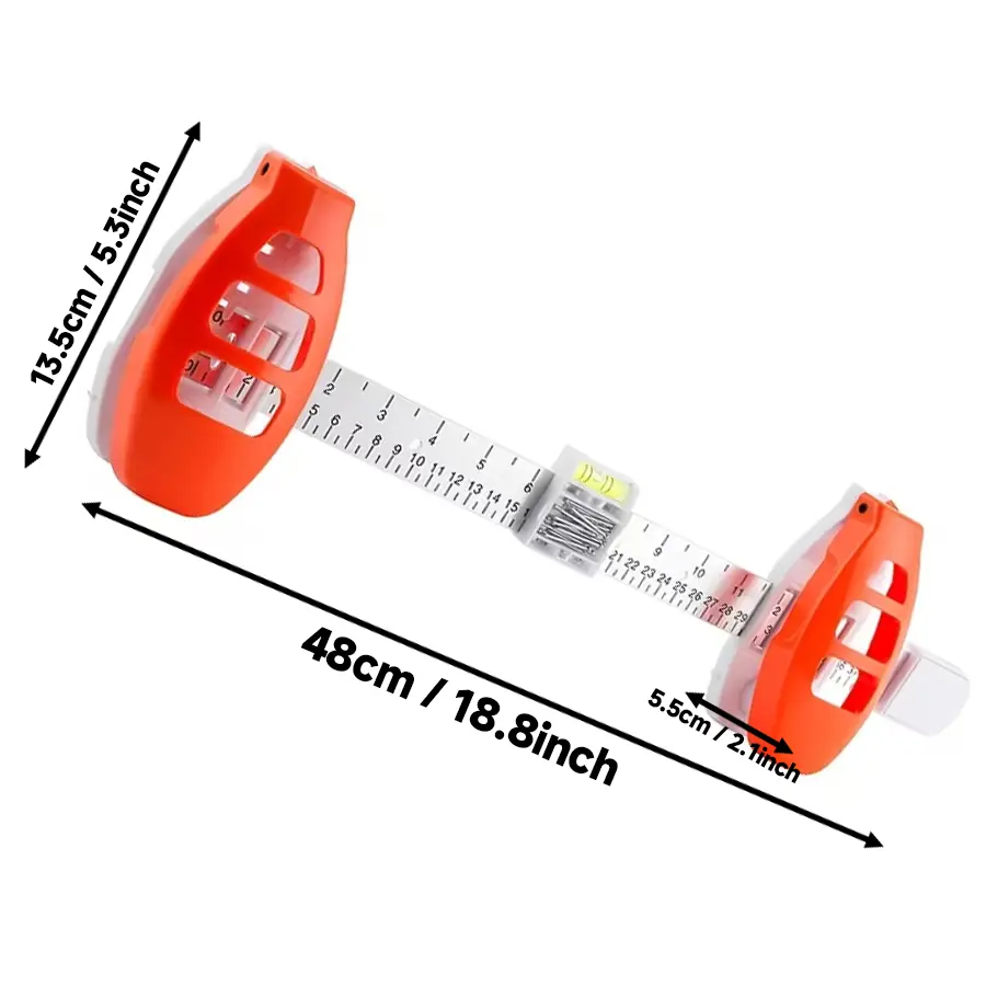 Picture Hanging Tool with Built-In Level, TapeMeasure &1-Press Hook - Lightweight DecorHanger for Frames, Photos, Mirrors withConvenient Picture Hanging Hooks