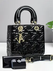 Fine sense of exquisite small women's handbag temperament Elegant Bags versatile small square bag noble wind Korean series high-end handbag handle bag Elegant Square Handbags