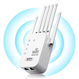 WiFi Extender Signal Booster for Home,Wireless Internet Repeater with 6 External Antennas,WiFi Range Extender,Covers Up to 5000 Sq.ft & Supports 100 Devices, Super WiFi
