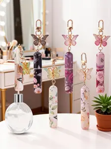 Reusable Butterfly Perfume Keychain Kawaii, Keychain For Bags, Travel Refillable Bottle 5ML Capacity, Leak-Proof Portable Perfume Dispenser, Model_xinghao Sn00629