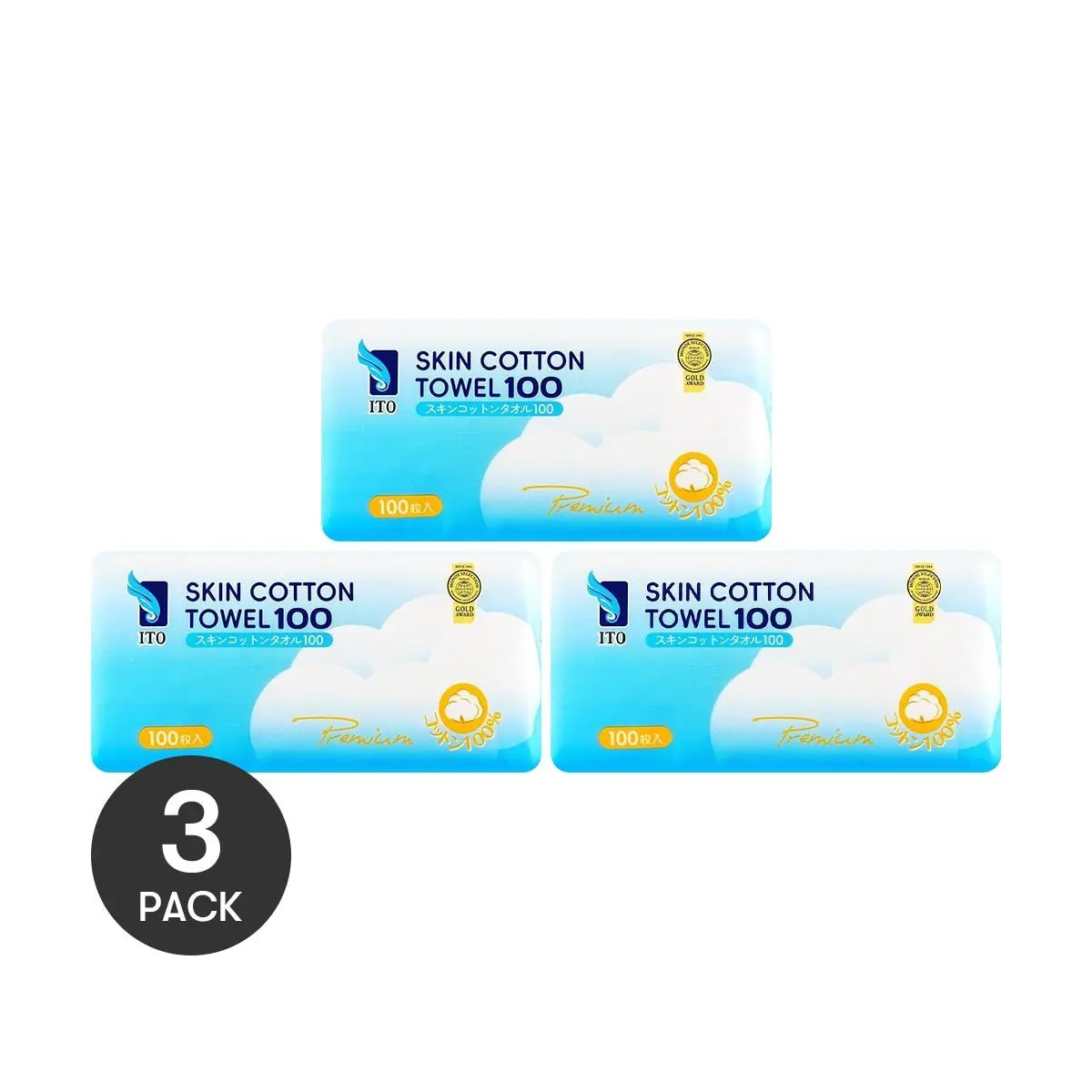 ITO Japan Premium 100% Cotton Ultra Thick Facial Tissues - 300 Count (3 Packs) - Soft, Absorbent, Wet & Dry Use - Gentle for Sensitive Skin ITO Japan Premium 100% Cotton Ultra Thick Facial Tissues - 300 Count (3 Packs) - Soft, Absorbent, Wet & Dry Use - Gentle for Sensitive Skin