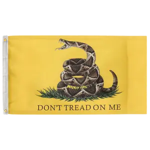 Gadsden (Live Rattle Snake) 3'X5' Flag 68D Nylon (90cm x 150cm) DTOM (G23) RolFlags