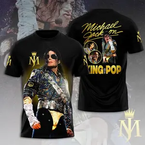 Vintage King Of Pop Michael Jackson 3D T-Shirt All over print