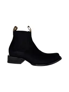 Botin- Dubai Negro Piel Nobuck