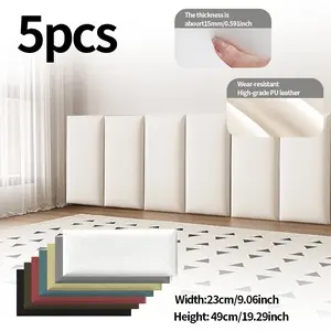 Self-Adhesive 3D Foam Wall Panel, Waterproof, Anti-Collision, Soundproof, Thick Design, Multiple Colors, Easy Bedroom Decoration, Bedroom Wall Panels, Waterproof Wallpaper