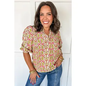 Mary Square Tamryn Top in Gossamer Wings Coral