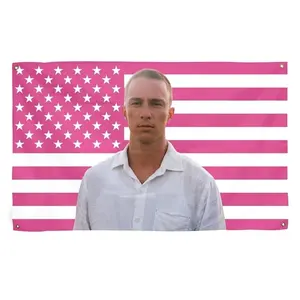 Drew Flags 3x5Ft Starkey rafe cameron American Flag Pink Tapestry with 2 Brass Grommets for College Dorm Decor, Outdoor Party, Gift, Backyard, Room Decor Flag Family Party Flag Tapestry Decoration