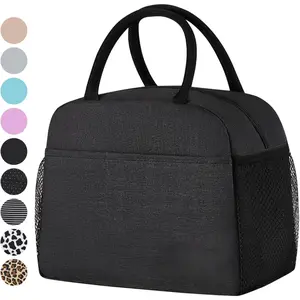 Lunch Bag Women/Men Lunch Box Women/Men (black)" effectively communicates that this is a lunch bag suitable for both women and men, and it comes in the color black. lunch tote