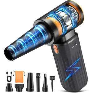 Compressed Air Duster 260000RPM Cordless Electric Air Blower with Brushless Motor 3-Speed Adjustable & Rechargeable Powerful Dust Cleaner for Keyboard Computer Car Outdoor Air Bed