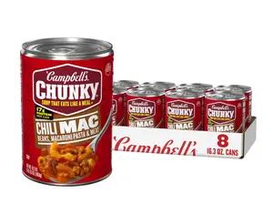 Campbell's Chunky Soup, Chili Mac, 16.3 Oz Can (Case of 8)
