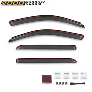 Rain Guards Vent Visors Fit For Chevy Silverado GMC Sierra Crew Cab 2014-2018