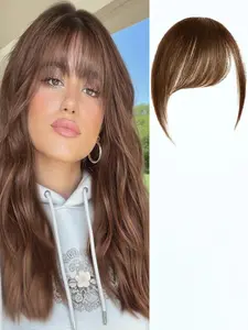 KAIRIYA Air Bangs - Ladies' Synthetic Side-Swept Bangs, With Temple Wigs For Easy Use In Daily Life And Special Occasions, Synthetic Hair Pieces