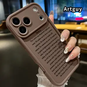 Phone Case Compatible for iPhone 17 Pro Max 16 Plus 15 14 13 12 11 Air E Divine Shepherd Psalm Pattern TPU Lens Protection Durable Soft Cover Gift for