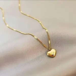 .925 Silver Gold Plated Love Heart Necklace