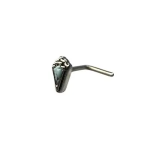 L Backing Nose Turquoise Piercing 20G - Lightweight Design
