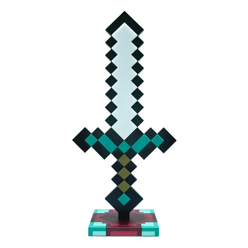 14-Inch Diamond Sword USB-Powered LED Night Light, 11-Color Bedroom LED Lights, Whimsical Room Decor, Chill Room Accessories, Safe Ambient Glow USB Desk Lamp, Quirky Unique Cool Gifts for Teen Boys