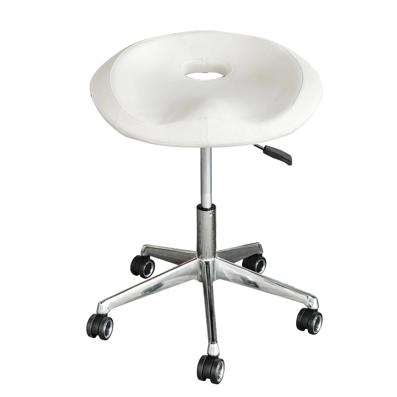 Leather swivel chair - adjustable height, thickened seat cushion, widened base, strong load capacity, ergonomic design