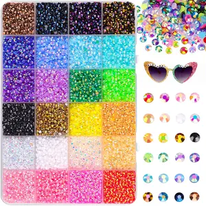 #Summervibes Colorful Jelly Rhinestones for Bedazzling, 3mm Multicolor Resin Flatback Gems for Gem Art, Bedazzler Kit with Gifted Tools Jewelry  for Crafting Book Shoes Nail Art