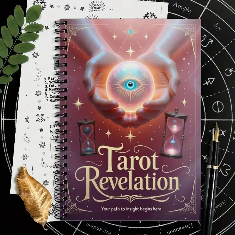 Tarot Insight Journal, Mystical Tarot Notebook for Daily Reading and Reflection, Spiritual, Divination, Self-Exploration Tool