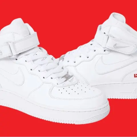 Nike Air Force 1 Mid Supreme White FZ8784-100 Men's Shoes NEW