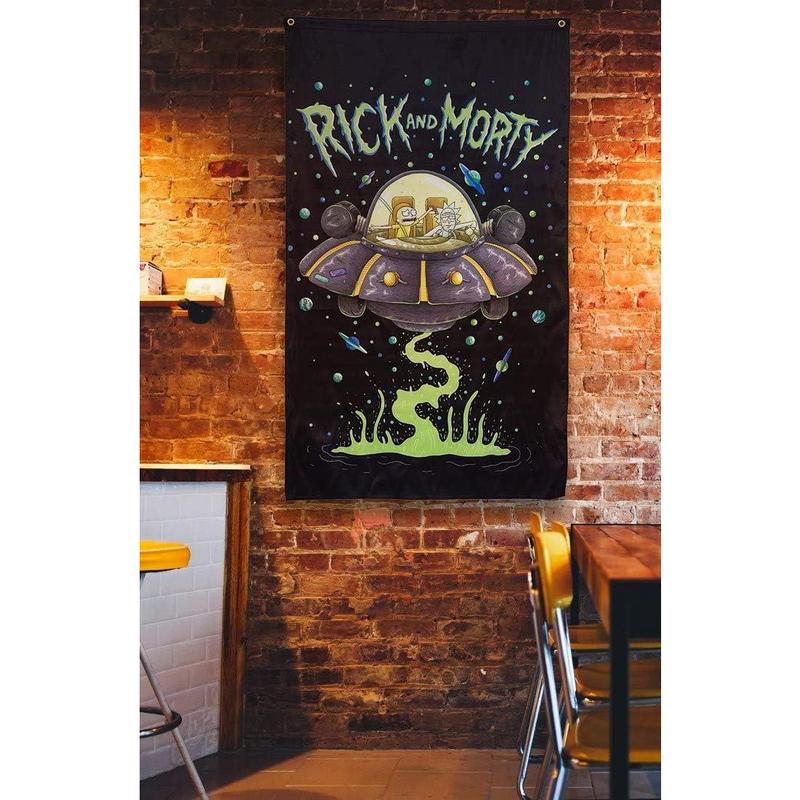 Calhoun Rick and Morty Indoor Wall Banner (30" by 50") (Space Cruiser)