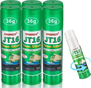 Printer Glue Sticks, 36 Grams Each PVP Solid Glue Sticks for Hot Bed Plate, Washable, , Reduce Warping for PLA, ABS, PETG, , TPU Filament on PEI, Glass, , Buildtak Board, 6 count