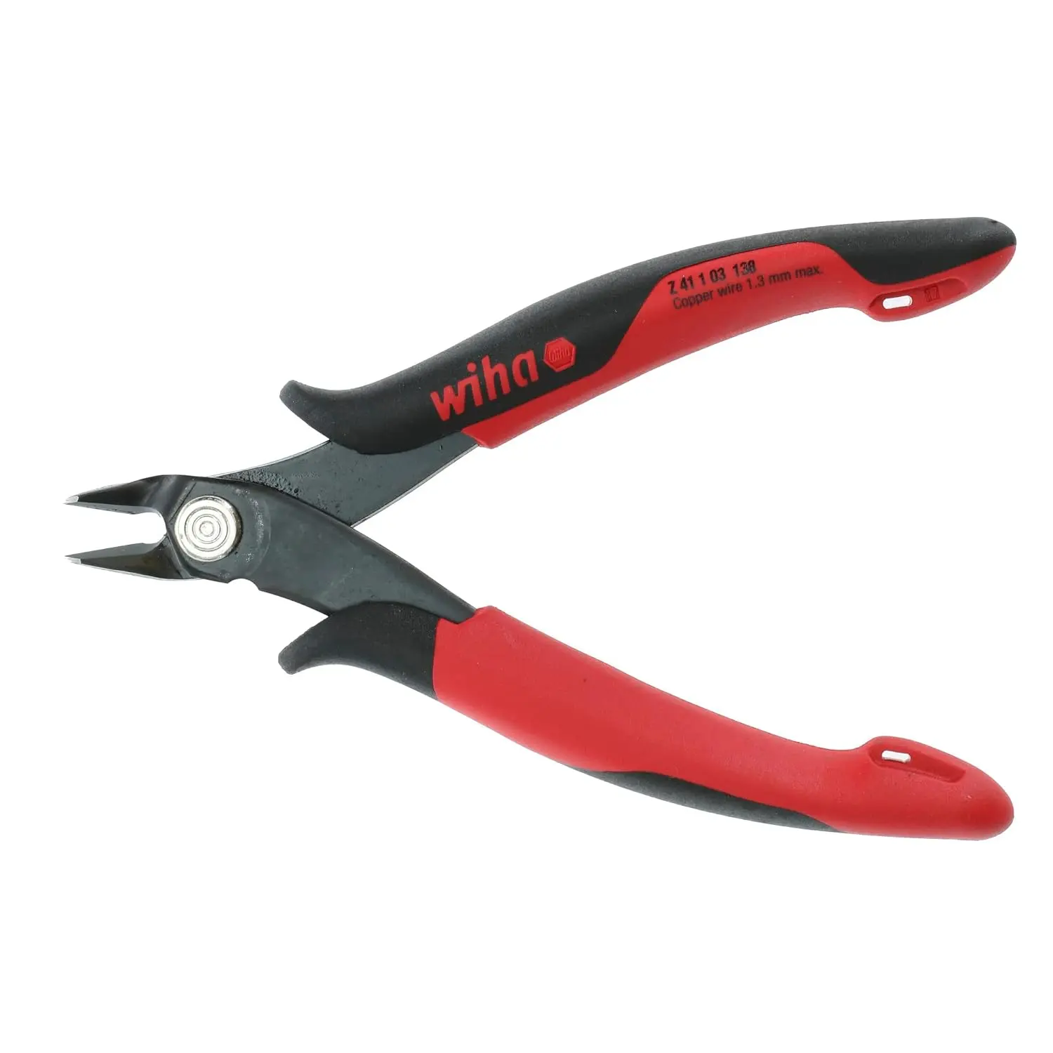 Wiha 56818 Precision Electronic Diagonal Cutters, Hand Tools with Wide Pointed Head for Hardware Applications