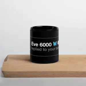 Eve 6000 - Replied Black Glossy Mug