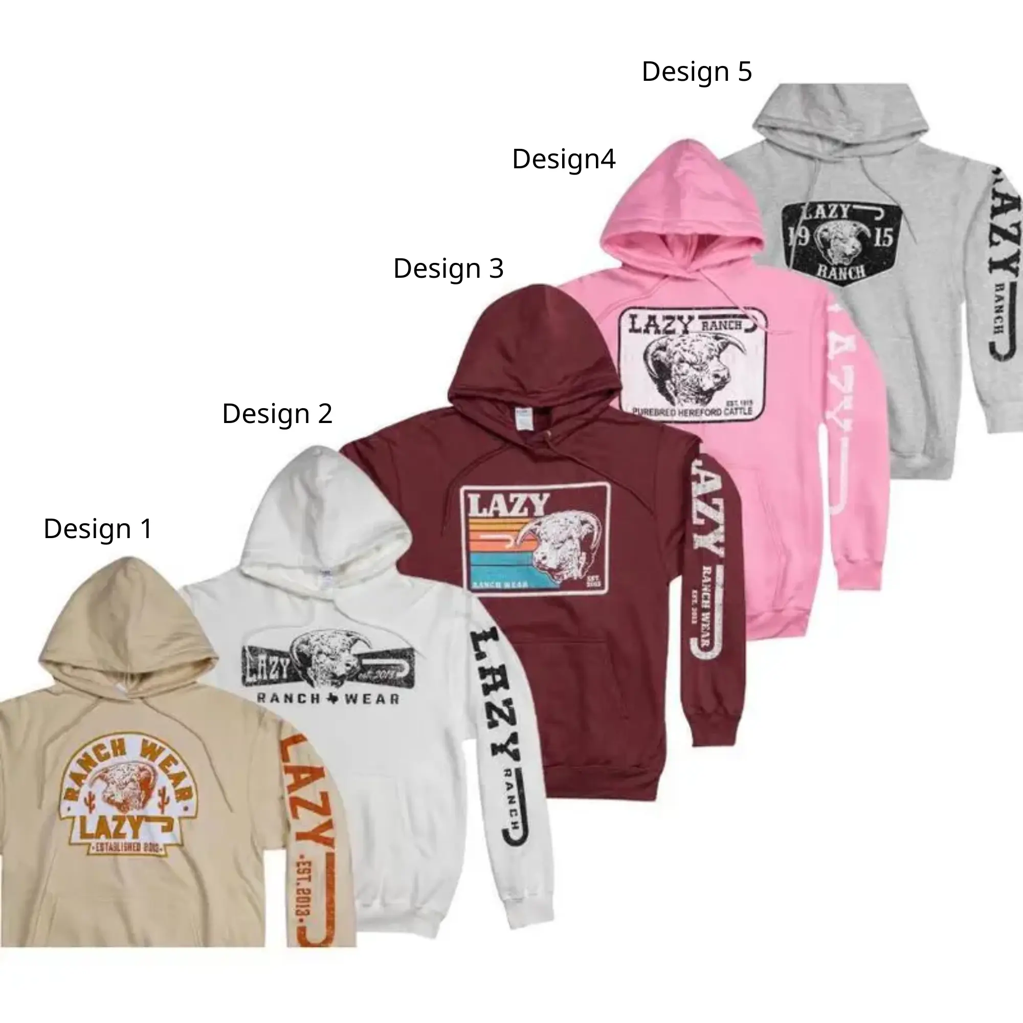 #Lazy #J Ranch Various Option Willow Cattle Headquarters Pullover Hoodie - Casual Cotton, Cheap Brand Clothing, Gildan Daillywear For Men For Women