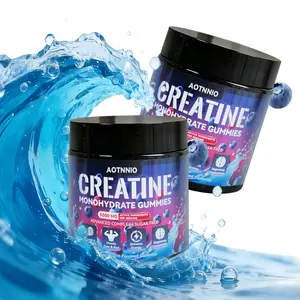 Creatine Monohydrate Gummies | 5000mg per 4 Tablets Blueberry Flavor | Muscle Support & Energy Boost | Fitness Healthcare Optimum Dietary Supplement