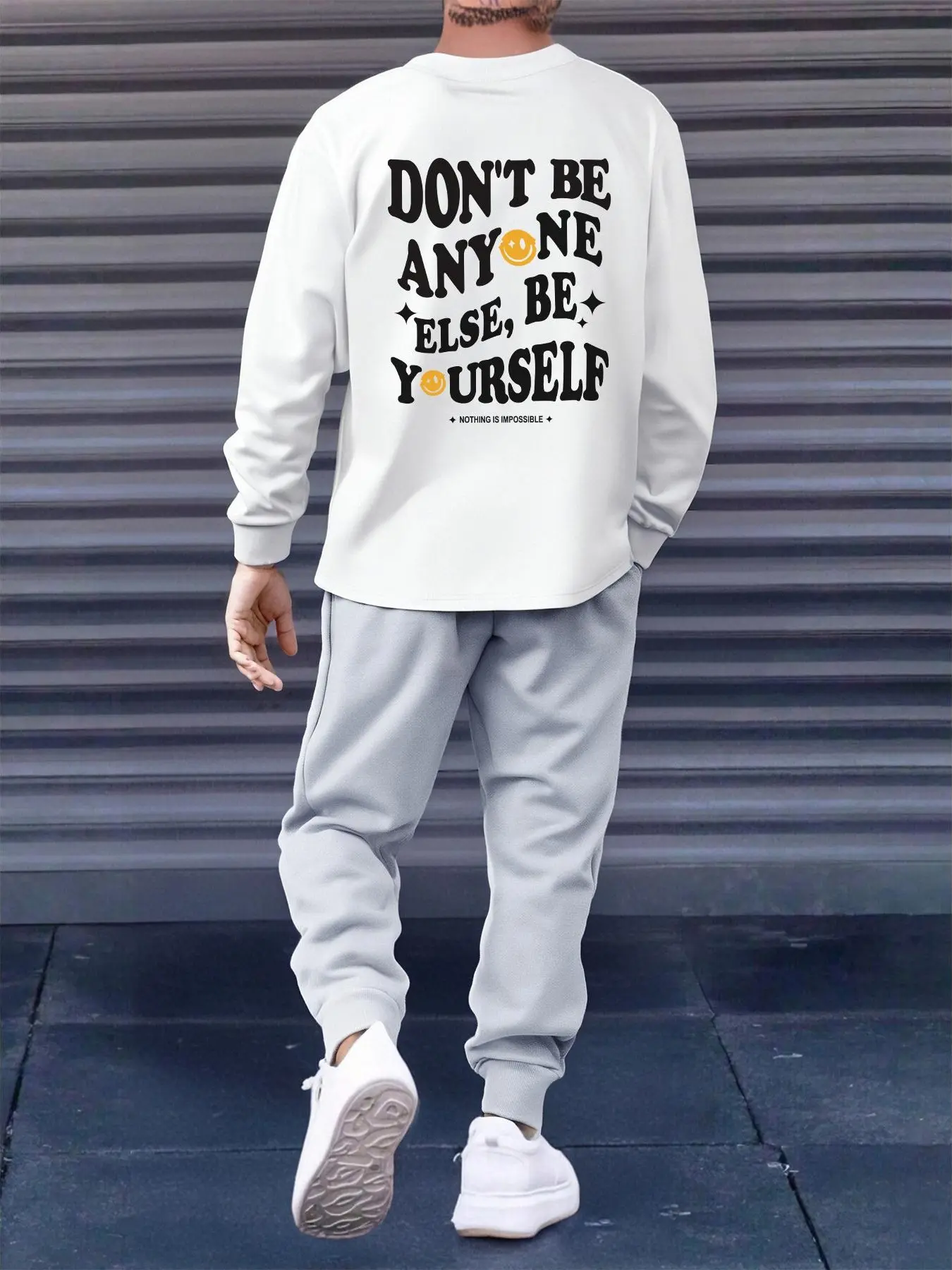 Men's sports suit; Round neck sports shirt; Long sleeved T-shirt paired with sports casual pants; Men's pants; Suitable for running and fitness, printed design with multiple colors  Clothes, Menswear,Top, Trouser, Set, Sportswear,Sweatshirt 100% polyester