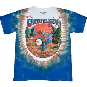 Grateful Dead Banjo Tie Dye T-Shirt Menswear Top