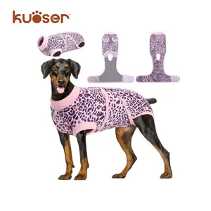 Kuoser Dog Surgery Recovery Suit, Recovery Suit for Female Male Dogs, Dog Onesie After Surgery Spay Neuter, Anti-Licking Pet Surgical Recovery Snugly Suit, Fuddle wuddle patch puppy