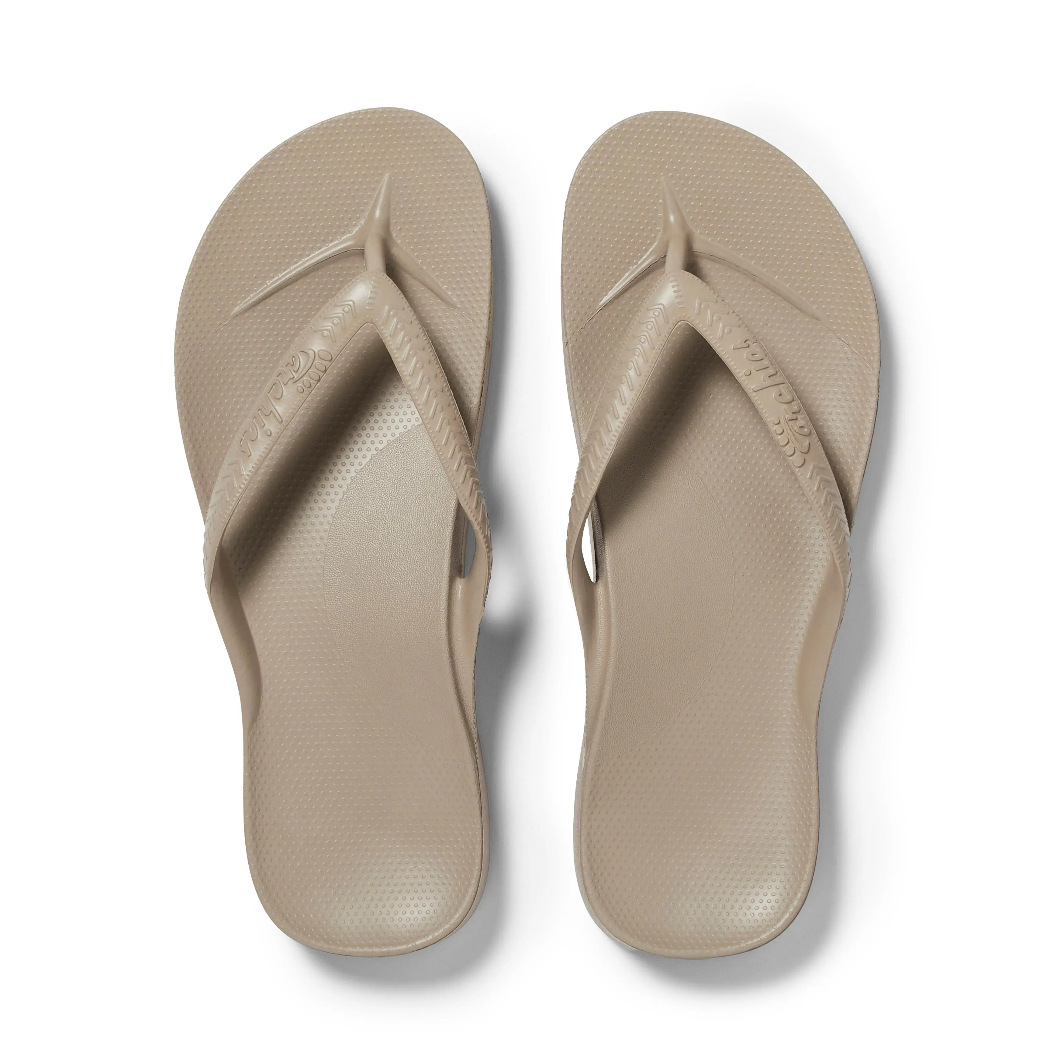 Comfy Arch Support Flip Flops - Comfortable, Supportive, Everyday, Orthopedic, Summer, Women's, Men's, 2025 - Taupe - Archies Footwear