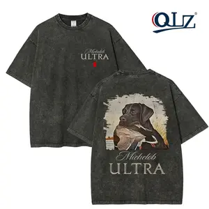 Michelob Ultra-Mallard and Dog T-Shirt -2- Sided Desian-Versatile Unisex Casual Wear - Cool Graphic Tee for Men-Menswear-Gift fol Beer Lovers and Michelob Ultra Fans Round Neck Classic Clothes Cotton Fabric Soft -- fleece